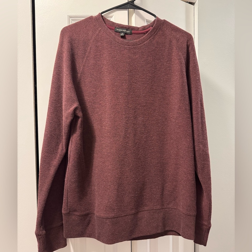 Banana Republic Maroon Textured Sweater